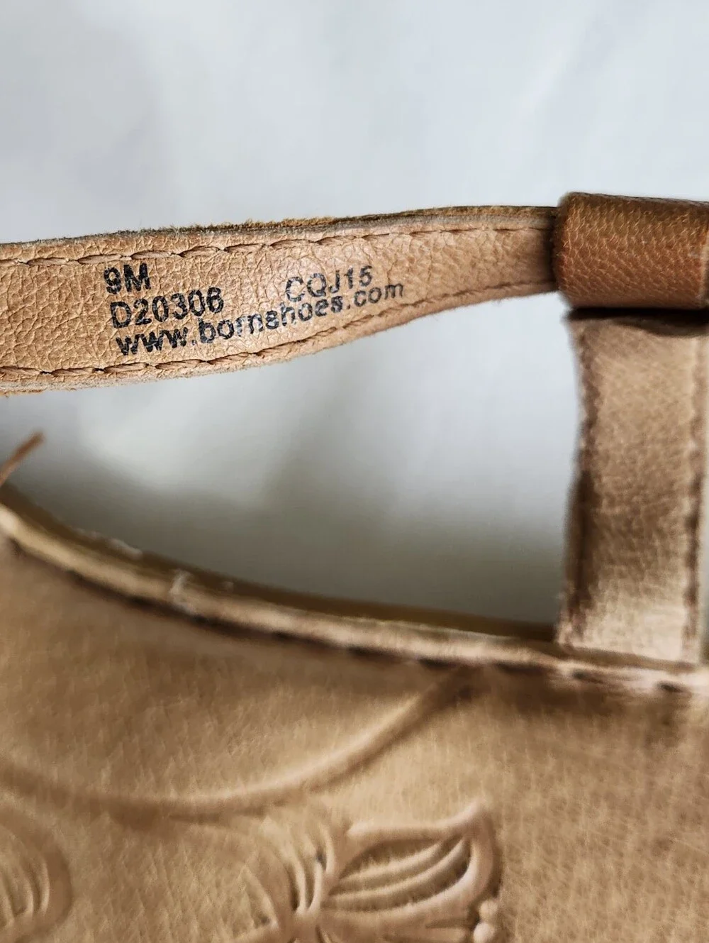 Born Tan Leather T-Strap Sandals